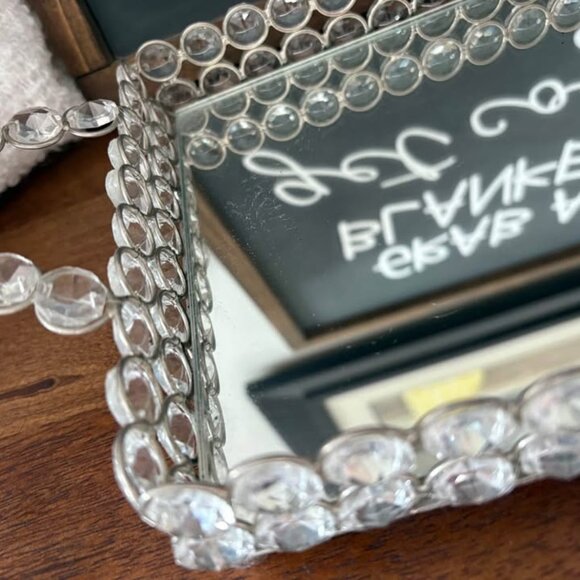 Tray- mirrored and bejewelled - Picture 4 of 4